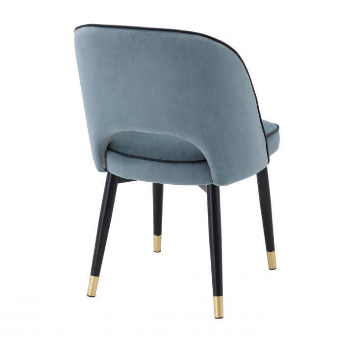 Cliff Set Of 2 Savona Blue Velvet Dining Chair by Eichholtz