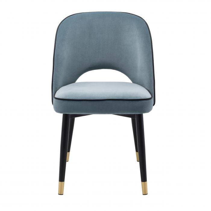 Cliff Set Of 2 Savona Blue Velvet Dining Chair by Eichholtz