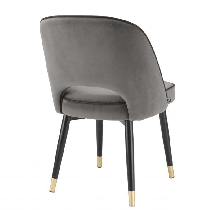 Cliff Set Of 2 Savona Grey Velvet Dining Chair by Eichholtz