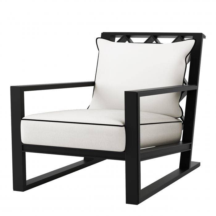 Como Black Finish Outdoor Armchair by Eichholtz