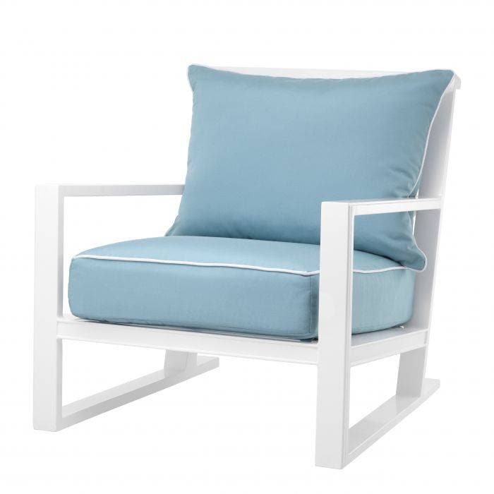 Como White Finish Outdoor Armchair by Eichholtz