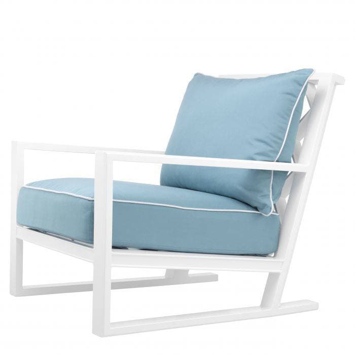 Como White Finish Outdoor Armchair by Eichholtz