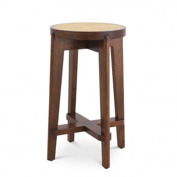 Dareau Classic Brown Bar Stool by Eichholtz