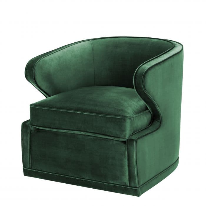 Dorset Green Velvet Armchair by Eichholtz