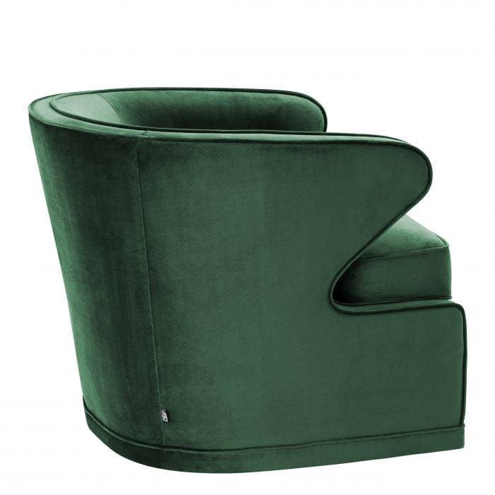 Dorset Green Velvet Armchair by Eichholtz