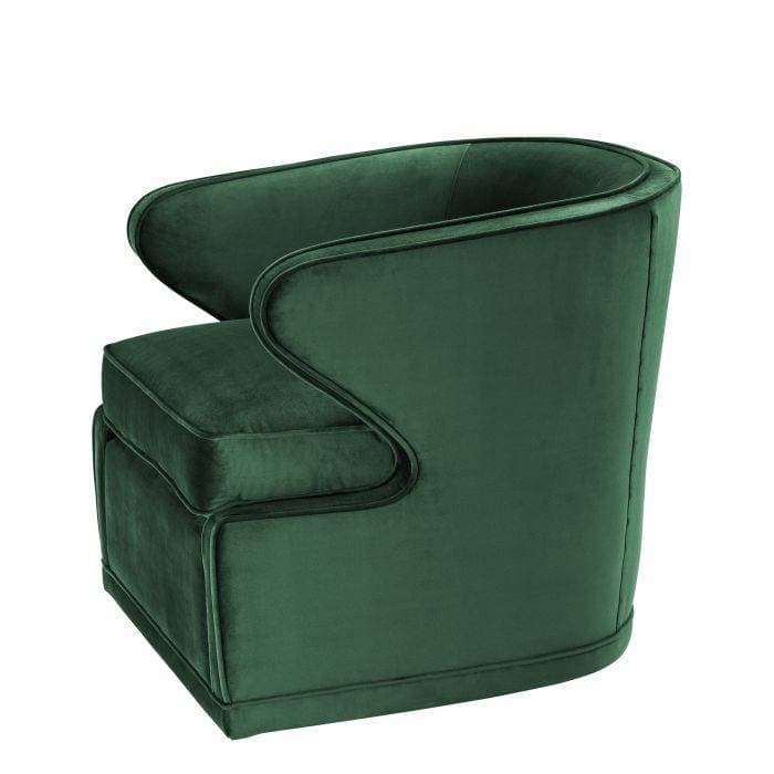 Dorset Green Velvet Armchair by Eichholtz