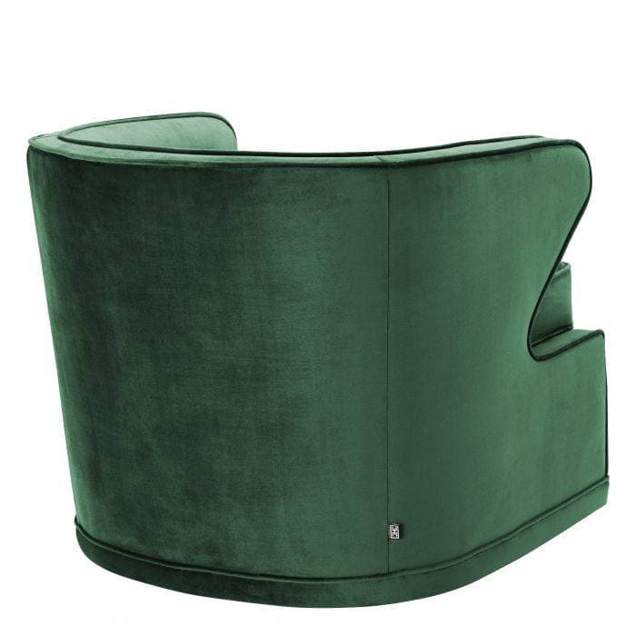 Dorset Green Velvet Armchair by Eichholtz