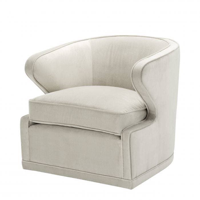 Dorset Pebble Grey Armchair by Eichholtz