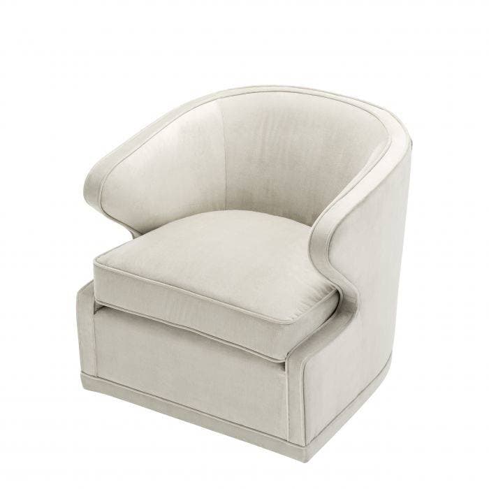 Dorset Pebble Grey Armchair by Eichholtz