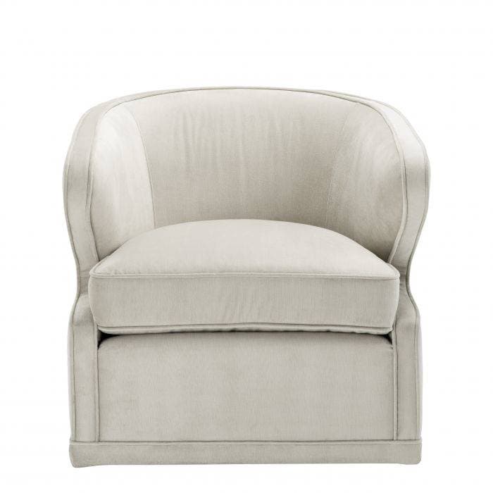 Dorset Pebble Grey Armchair by Eichholtz