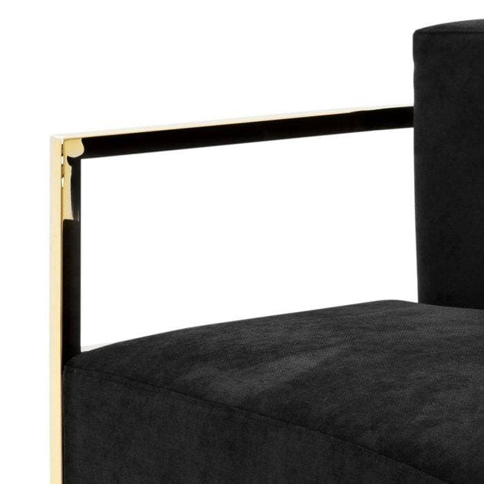 Emilio Gold Finish Armchair by Eichholtz