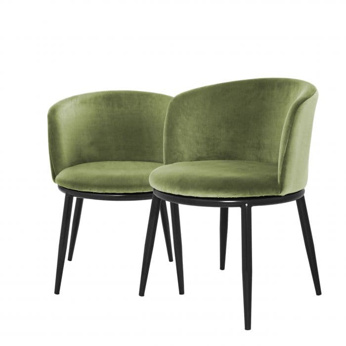 Filmore Set Of 2 Light Green Dining Chair by Eichholtz