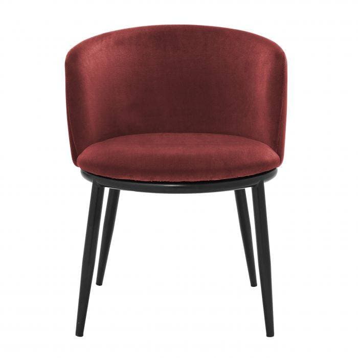 Filmore Set Of 2 Wine Red Dining Chair by Eichholtz