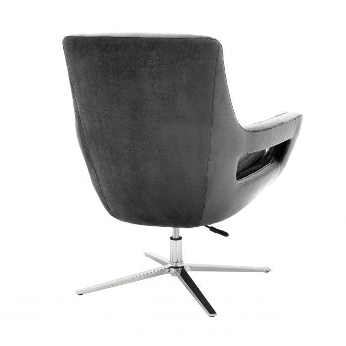 Flavio Granite Grey Swivel Chair by Eichholtz