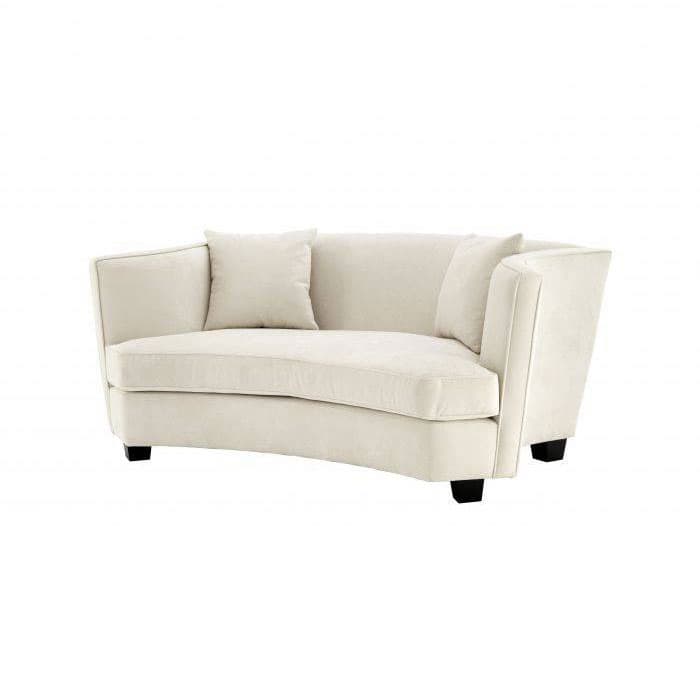 Giulietta Ecru Velvet Sofa by Eichholtz