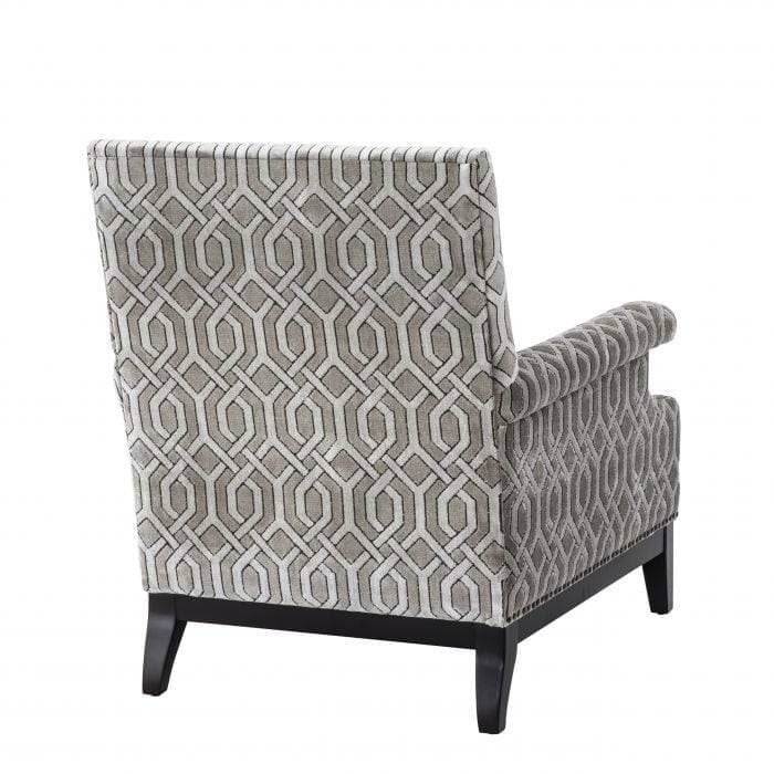 Goldoni Grey Velvet Armchair by Eichholtz