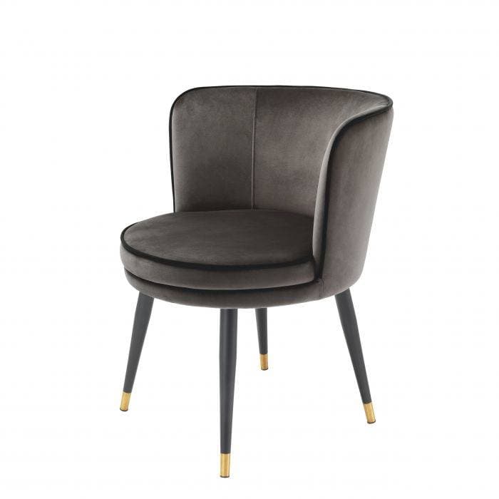 Grenada Grey Velvet Dining Chair by Eichholtz