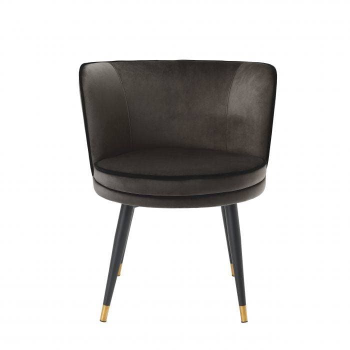 Grenada Grey Velvet Dining Chair by Eichholtz