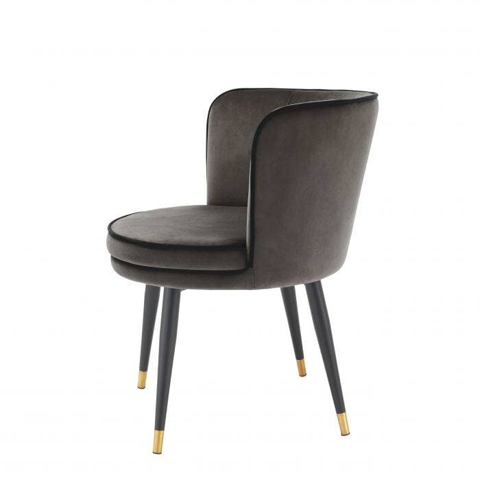 Grenada Grey Velvet Dining Chair by Eichholtz