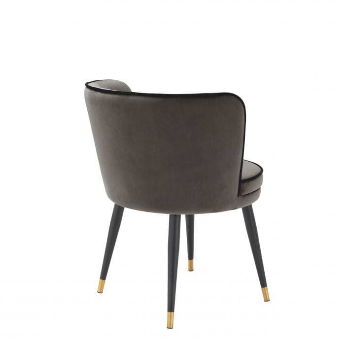 Grenada Grey Velvet Dining Chair by Eichholtz