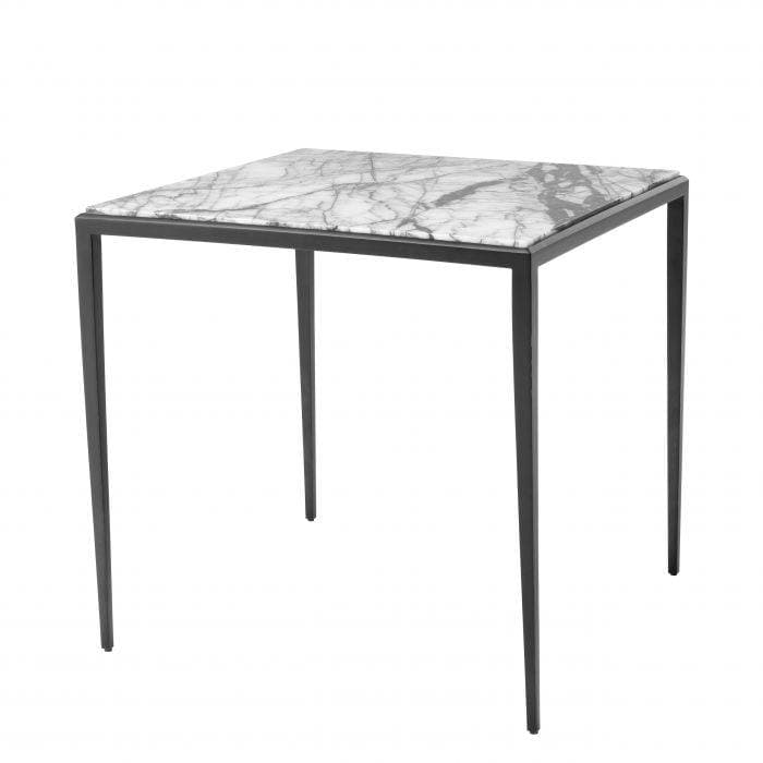 Henley Bianco Lilac Marble Side Table by Eichholtz