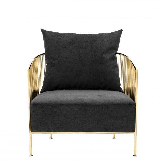 Knox Gold Finish Armchair by Eichholtz