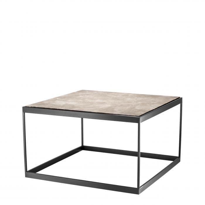 La Quinta Beige Marble Side Table by Eichholtz