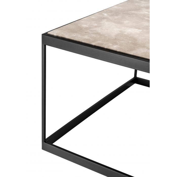 La Quinta Beige Marble Side Table by Eichholtz