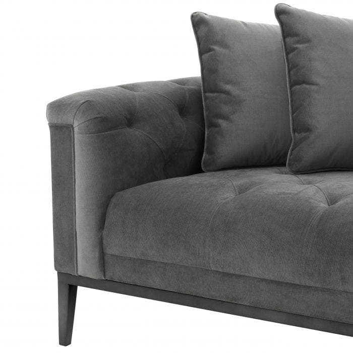 Lounge Cesare Left Granite Grey Sofa by Eichholtz