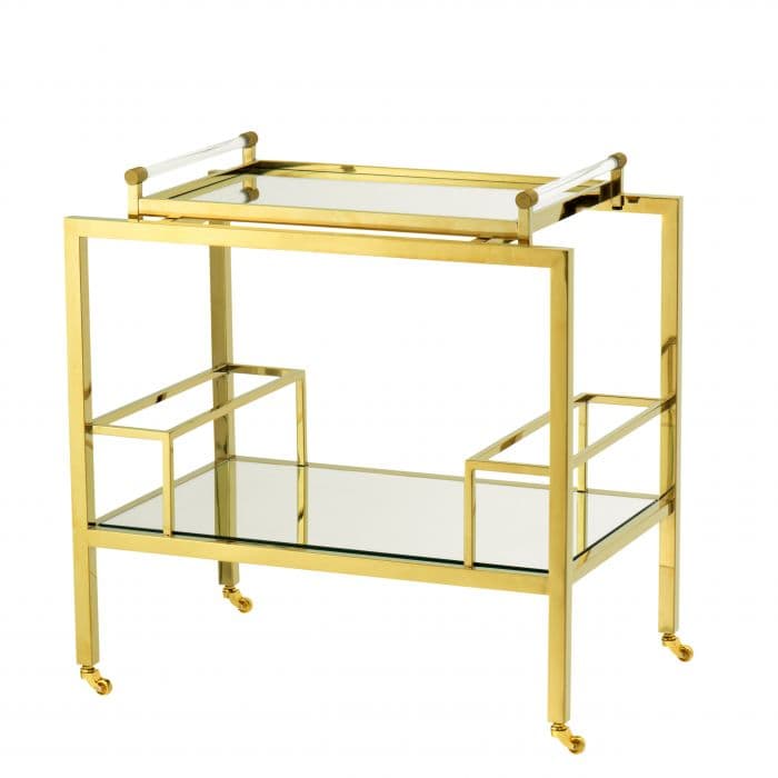 Majestic Gold Finish Bar Trolley by Eichholtz