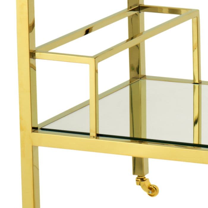 Majestic Gold Finish Bar Trolley by Eichholtz