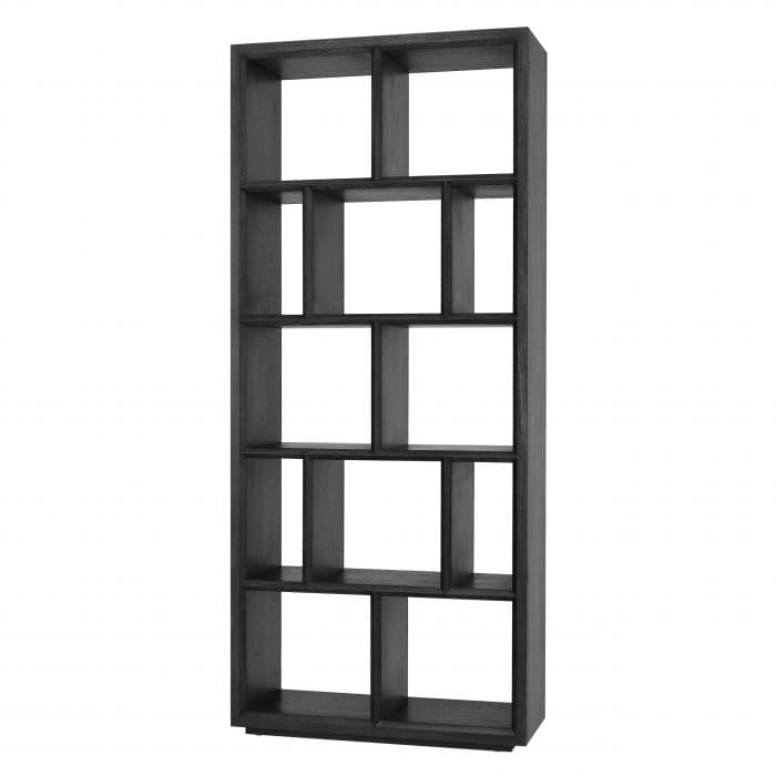 Marguesa Charcoal Oak Veneer Bookcase by Eichholtz