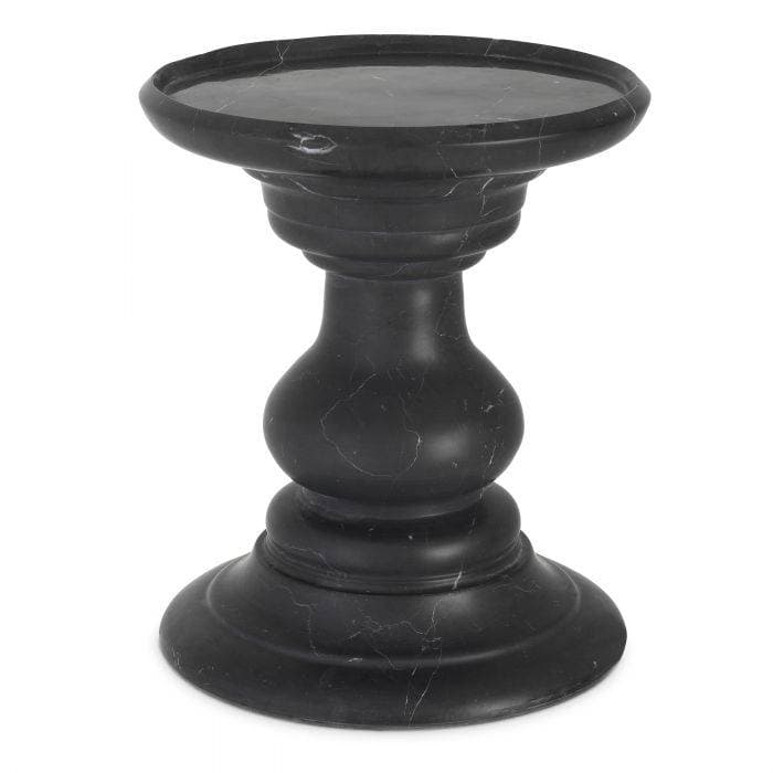 Melody Black Marble Side Table by Eichholtz