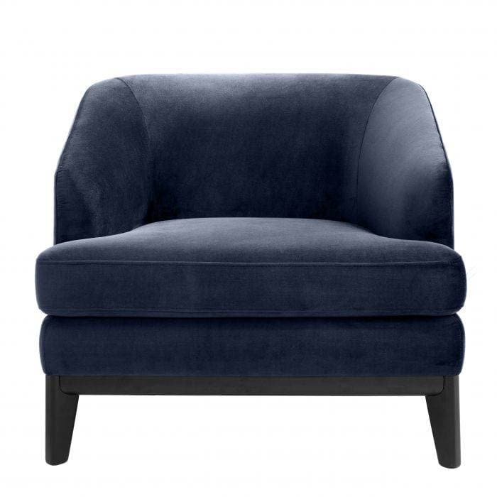 Monterey Blue Velvet Armchair