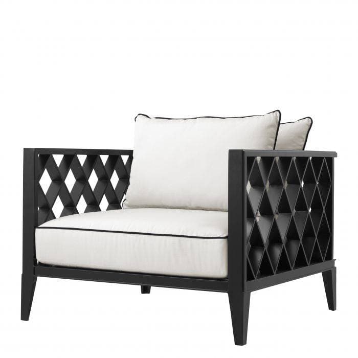 Ocean Club Black Finish Armchair by Eichholtz