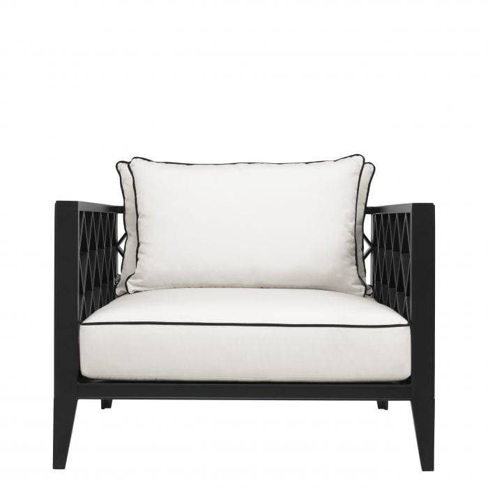 Ocean Club Black Finish Armchair by Eichholtz