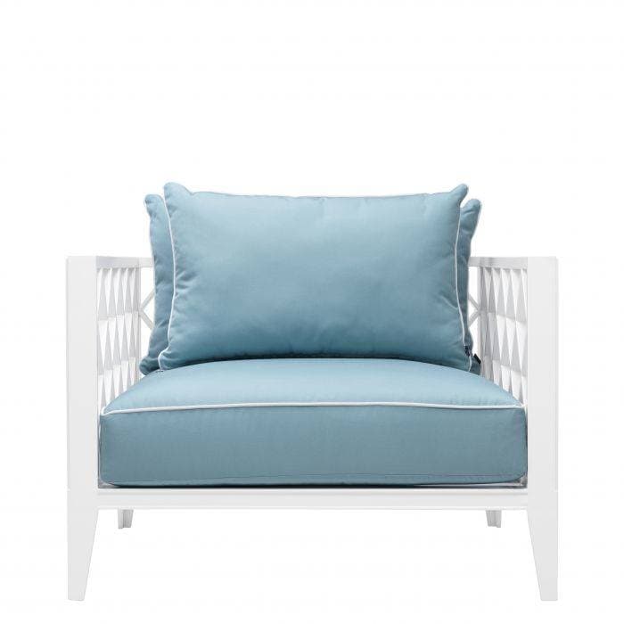 Ocean Club White Finish Armchair by Eichholtz