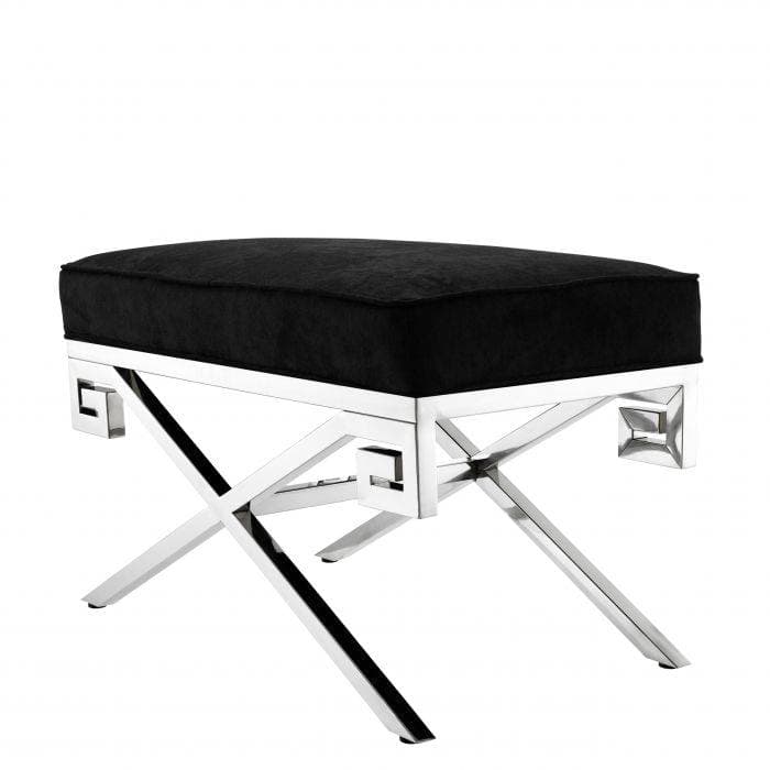 Okura Stainless Steel Footstool by Eichholtz