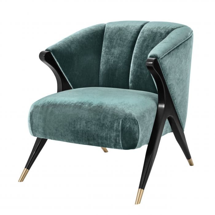 Pavone Aegean Green Armchair by Eichholtz