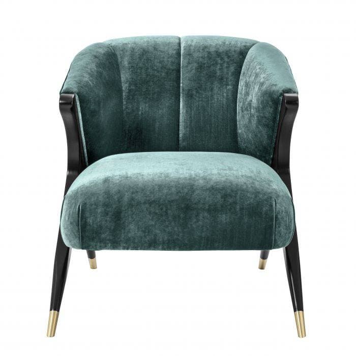 Pavone Aegean Green Armchair by Eichholtz