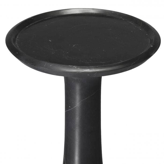 Pompano High Black Marble Side Table by Eichholtz