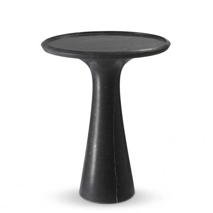 Pompano Low Black Marble Side Table by Eichholtz