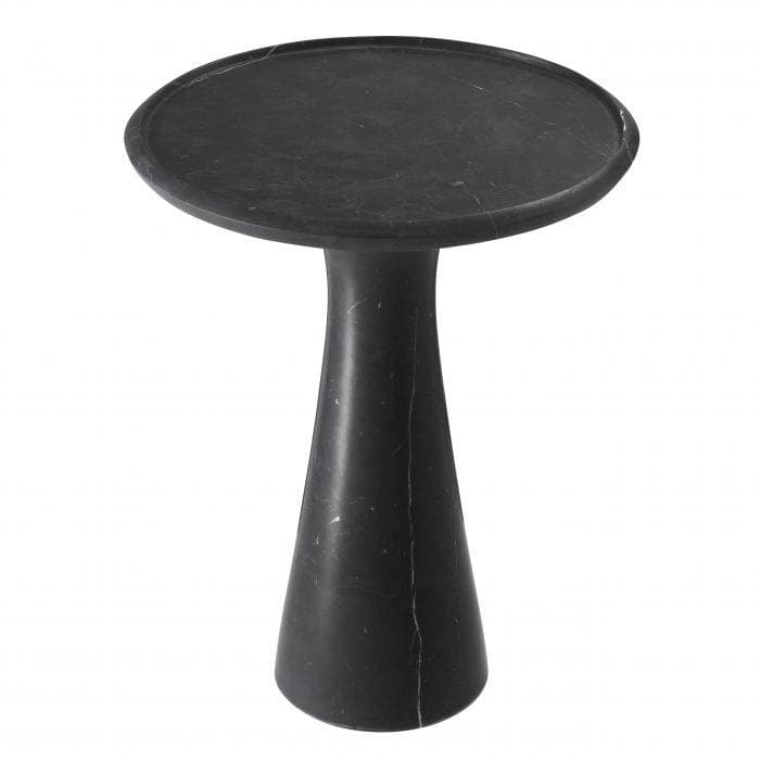 Pompano Low Black Marble Side Table by Eichholtz