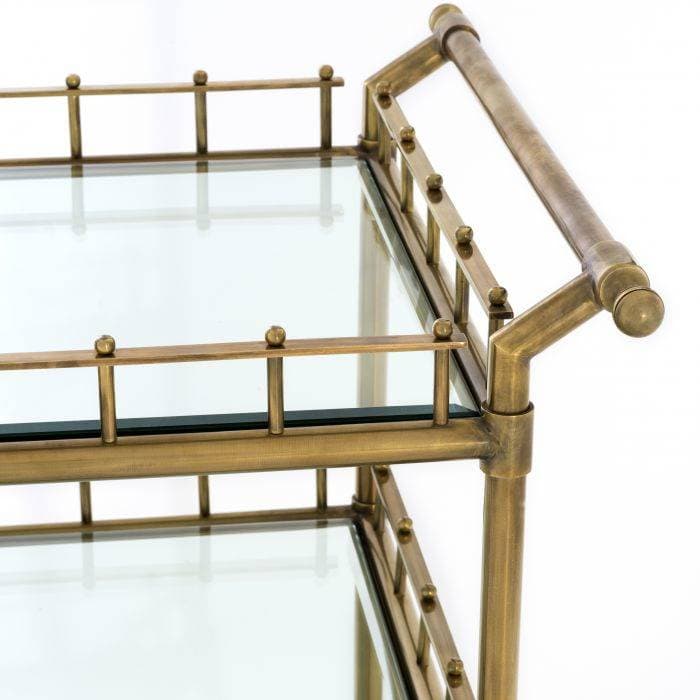 Scarlett Brass Finish Bar Trolley by Eichholtz