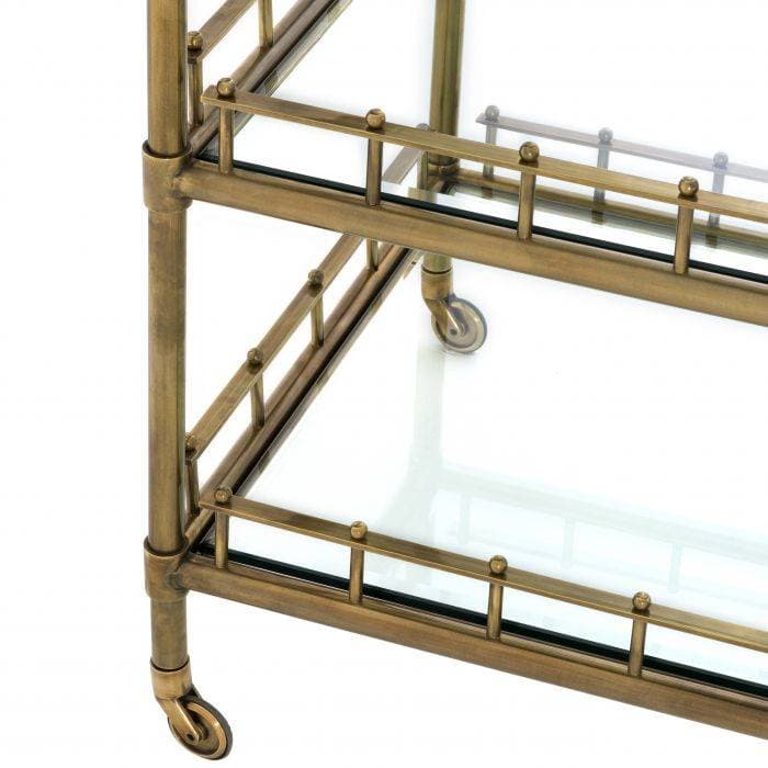 Scarlett Brass Finish Bar Trolley by Eichholtz