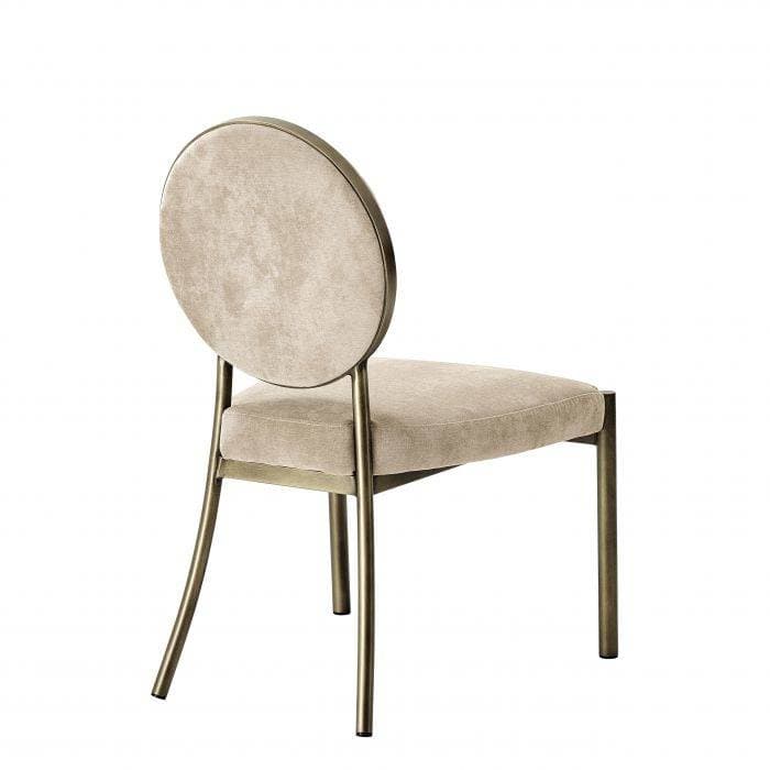 Scribe Greige Velvet Dining Chair by Eichholtz