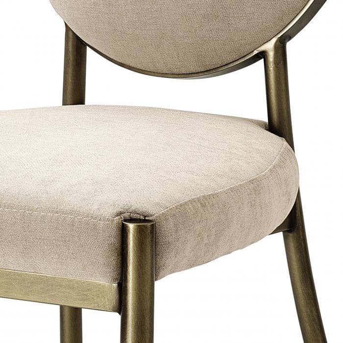 Scribe Greige Velvet Dining Chair by Eichholtz