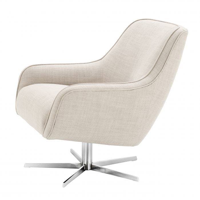 Serena Panama Natural Swivel Chair by Eichholtz