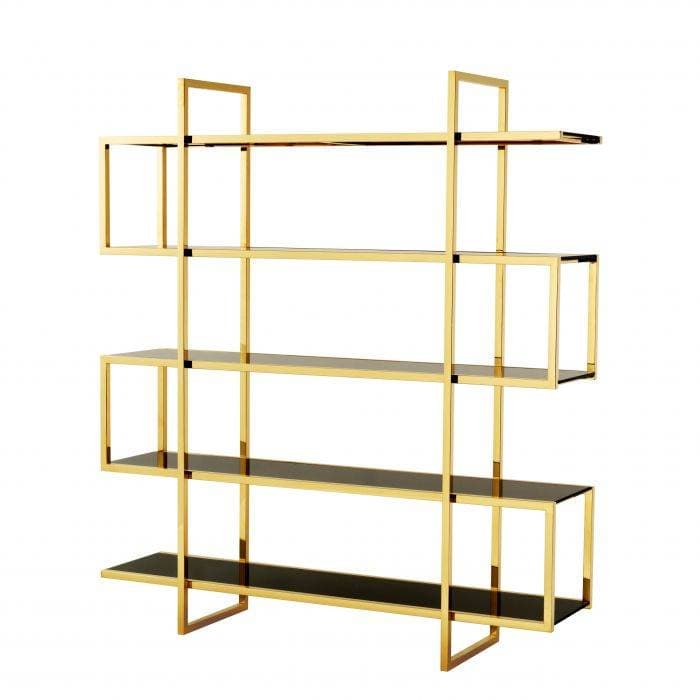 Soto Gold Finish Bookcase by Eichholtz