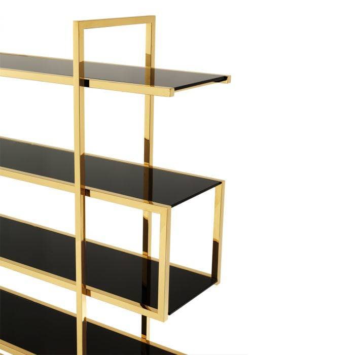 Soto Gold Finish Bookcase by Eichholtz